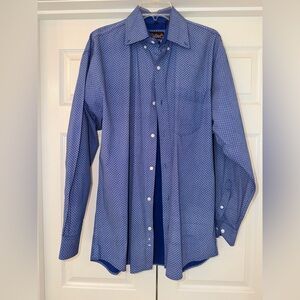 Rafter C Blue Geometric Button Down Shirt